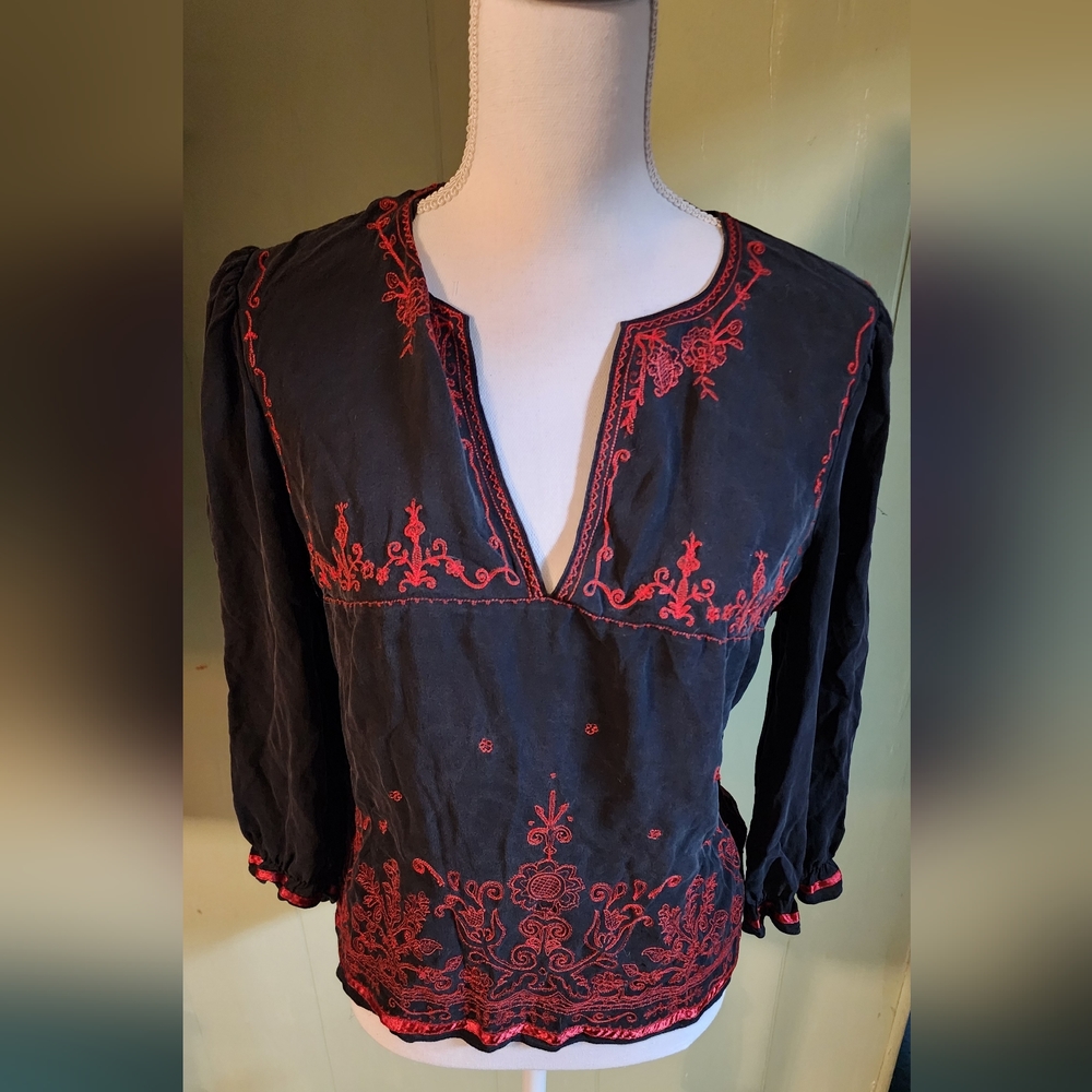 DNKY vintage peasant blouse size 10